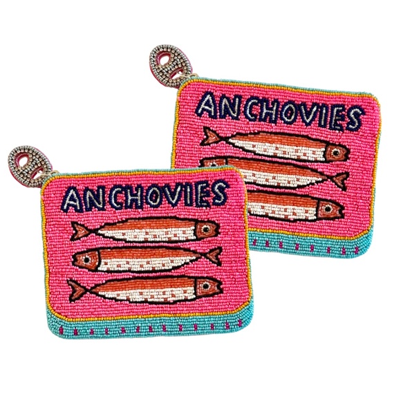 Lily Posh Anchovies Coin Purse, Anchovies Tin Can, Beaded Bag - Picture 2 of 2